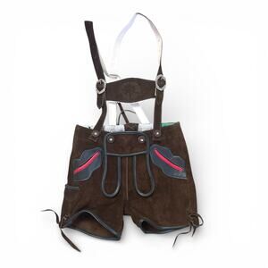 Brown Suede Kitzo Alpen Lederhosen Size 104 4T/5T New With Tags